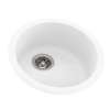 Swanstone(R) Undermount Round Bowl Sink in Tahiti White, US00018RB.011