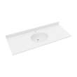 Ellipse 22 x 55 Single Bowl Vanity Top in Tahiti White, VC02255.011