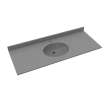 Ellipse 22 x 55 Single Bowl Vanity Top in Ash Gray, VC02255.203
