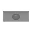 Ellipse 22 x 55 Single Bowl Vanity Top in Ash Gray, VC02255.203