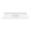 Ellipse 22 x 55 Single Bowl Vanity Top in Carrara, VC02255.221