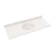 Ellipse 22 x 55 Single Bowl Vanity Top in Carrara, VC02255.221