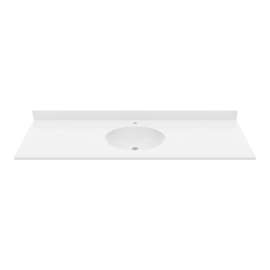 Ellipse 22 x 61 Single Bowl Vanity Top in White, VC02261.010