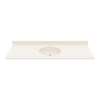 Ellipse 22 x 61 Single Bowl Vanity Top in Tahiti White, VC02261.011