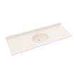 Ellipse 22 x 61 Single Bowl Vanity Top in Tahiti White, VC02261.011