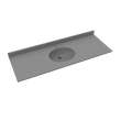 Ellipse 22 x 61 Single Bowl Vanity Top in Ash Gray, VC02261.203