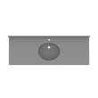 Ellipse 22 x 61 Single Bowl Vanity Top in Ash Gray, VC02261.203
