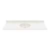 Ellipse 22 x 61 Single Bowl Vanity Top in Carrara, VC02261.221