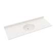 Ellipse 22 x 61 Single Bowl Vanity Top in Carrara, VC02261.221