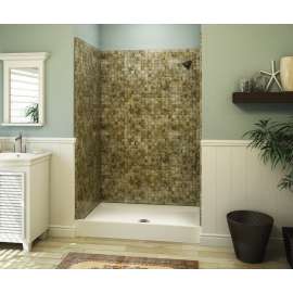 Veritek(TM) Pro Alcove Shower Pan with Center Drain in White, VP4834CPAN.010