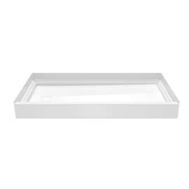 Veritek(TM) Pro Alcove Shower Pan with Left Hand Drain in White, VP6030CPANNSL.010