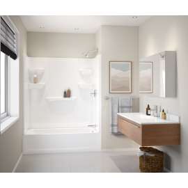 60 x 30 Veritek(TM) Pro Alcove Right Hand Drain Four Piece Tub Shower in White, VP6030CTSAR.010