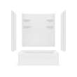 60 x 30 Veritek(TM) Pro Alcove Left Hand Drain Four Piece Tub Shower in White, VP6030CTSM2L.010