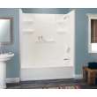60 x 30 Veritek(TM) Pro Alcove Right Hand Drain Four Piece Tub Shower in White, VP6030CTSMAR.010