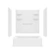 60 x 30 Veritek(TM) Pro Alcove Right Hand Drain Four Piece Tub Shower in White, VP6030CTSMMAR.010