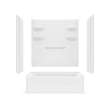60 x 30 Veritek(TM) Pro Alcove Right Hand Drain Four Piece Tub Shower in White, VP6030CTSMR.010