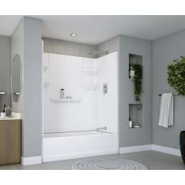 60 x 30 Veritek(TM) Pro Alcove Right Hand Drain Four Piece Tub Shower in White, VP6030CTSR.010