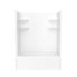 60 x 32 Veritek(TM) Pro Alcove Left Hand Drain Four Piece Tub Shower in White, VP6032CTSMIN2L.010