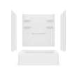 60 x 32 Veritek(TM) Pro Alcove Left Hand Drain Four Piece Tub Shower in White, VP6032CTSMINL.010