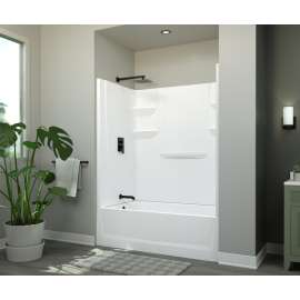 60 x 32 Veritek(TM) Pro Alcove Right Hand Drain Four Piece Tub Shower in White, VP6032CTSMINR.010