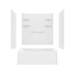 60 x 32 Veritek(TM) Pro Alcove Right Hand Drain Four Piece Tub Shower in White, VP6032CTSMMAR.010