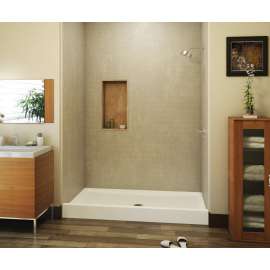 Veritek(TM) Pro Alcove Shower Pan with Center Drain in White, VP6034CPAN.010