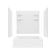 60 x 36 Veritek(TM) Pro Alcove Left Hand Drain Four Piece Tub Shower in White, VP6036CTS2AL.010