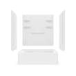60 x 36 Veritek(TM) Pro Alcove Left Hand Drain Four Piece Tub Shower in White, VP6036CTSL.010