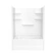 60 x 36 Veritek(TM) Pro Alcove Right Hand Drain Four Piece Tub Shower in White, VP6036CTSMAR.010