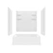 60 x 42 Veritek(TM) Pro Alcove Left Hand Drain Four Piece Tub Shower in White, VP6042CTS2L.010