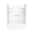 60 x 42 Veritek(TM) Pro Alcove Right Hand Drain Four Piece Tub Shower in White, VP6042CTSAR.010