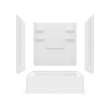 60 x 42 Veritek(TM) Pro Alcove Right Hand Drain Four Piece Tub Shower in White, VP6042CTSAR.010