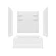 60 x 42 Veritek(TM) Pro Alcove Right Hand Drain Four Piece Tub Shower in White, VP6042CTSM2R.010