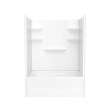 60 x 42 Veritek(TM) Pro Alcove Left Hand Drain Four Piece Tub Shower in White, VP6042CTSML.010