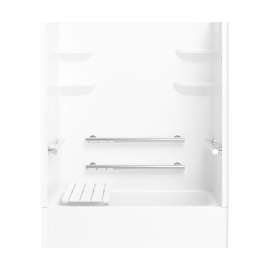 60 x 31 Veritek(TM) Pro Alcove Right Hand Drain Four Piece Tub Shower in White, VPF6030CTSMN2R.010