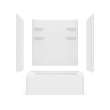 60 x 33 Veritek(TM) Pro Alcove Right Hand Drain Four Piece Tub Shower in White, VPF6032CTSMN2R.010