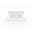 Ellipse 19 x 25 Single Bowl Vanity Top in Carrara, VT01925.221