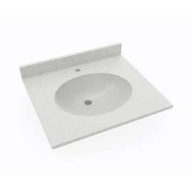 VT1B1925 Ellipse 19 x 25 Single Bowl Vanity Top in Birch