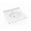 Ellipse 19 x 31 Single Bowl Vanity Top in White, VT01931.010