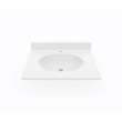 Ellipse 19 x 31 Single Bowl Vanity Top in White, VT01931.010