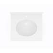 Ellipse 19 x 31 Single Bowl Vanity Top in White, VT01931.010