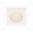 Ellipse 19 x 31 Single Bowl Vanity Top in Tahiti White, VT01931.011