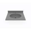 Ellipse 19 x 31 Single Bowl Vanity Top in Ash Gray, VT01931.203