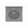Ellipse 19 x 31 Single Bowl Vanity Top in Ash Gray, VT01931.203