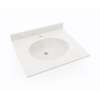 Ellipse 19 x 31 Single Bowl Vanity Top in Carrara, VT01931.221