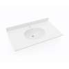 Ellipse 19 x 37 Single Bowl Vanity Top in White, VT01937.010