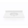 Ellipse 19 x 37 Single Bowl Vanity Top in White, VT01937.010
