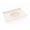 Ellipse 19 x 37 Single Bowl Vanity Top in Tahiti White, VT01937.011