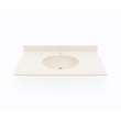 Ellipse 19 x 37 Single Bowl Vanity Top in Tahiti White, VT01937.011