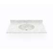 Ellipse 19 x 37 Single Bowl Vanity Top in Ice, VT01937.130